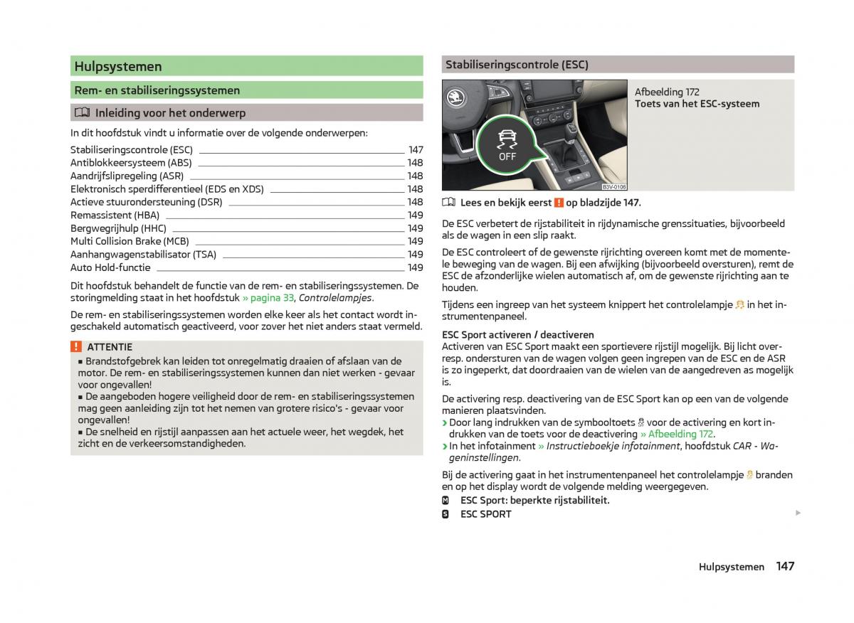 Skoda Superb III 3 handleiding / page 150