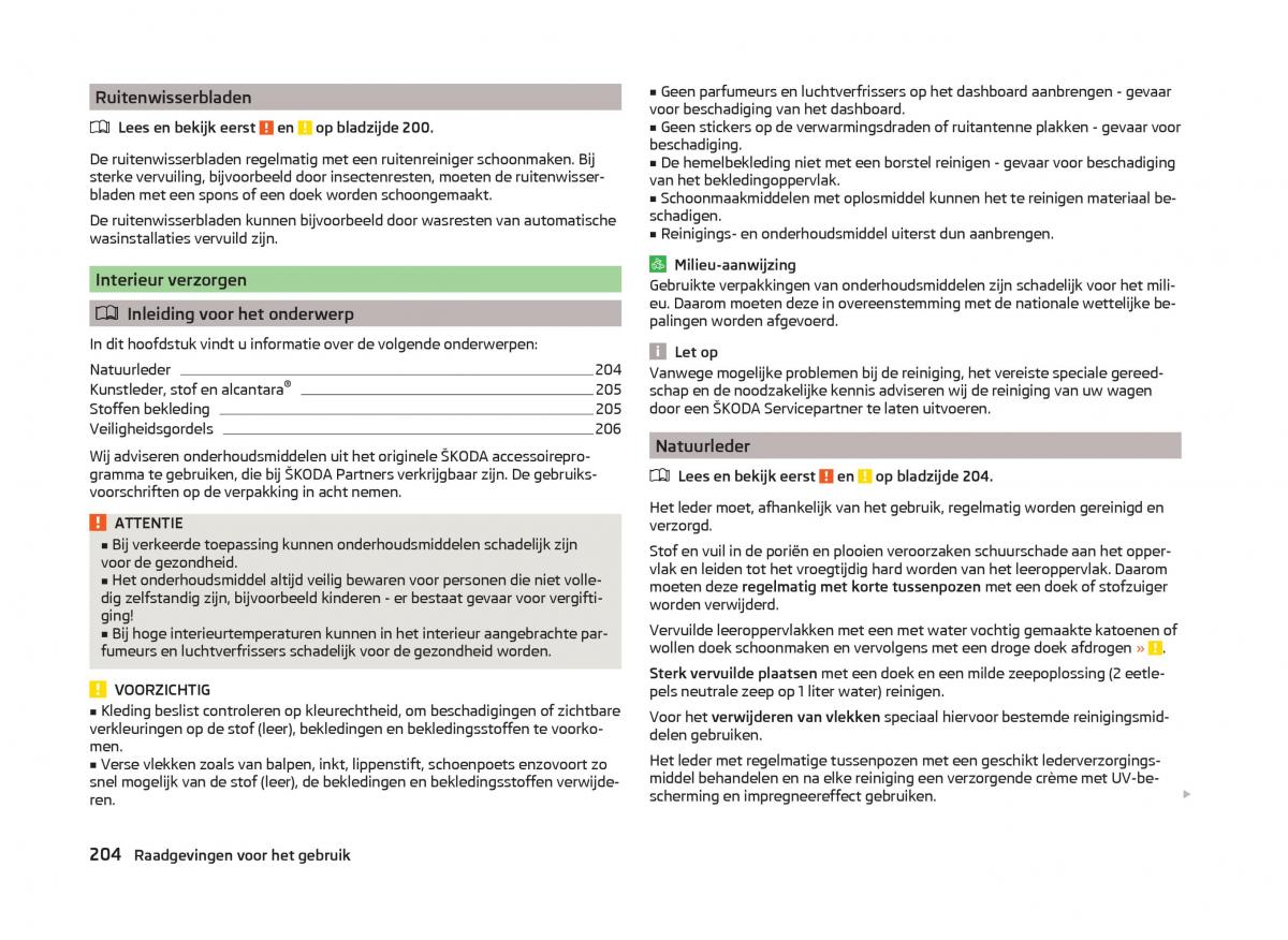 Skoda Superb III 3 handleiding / page 207