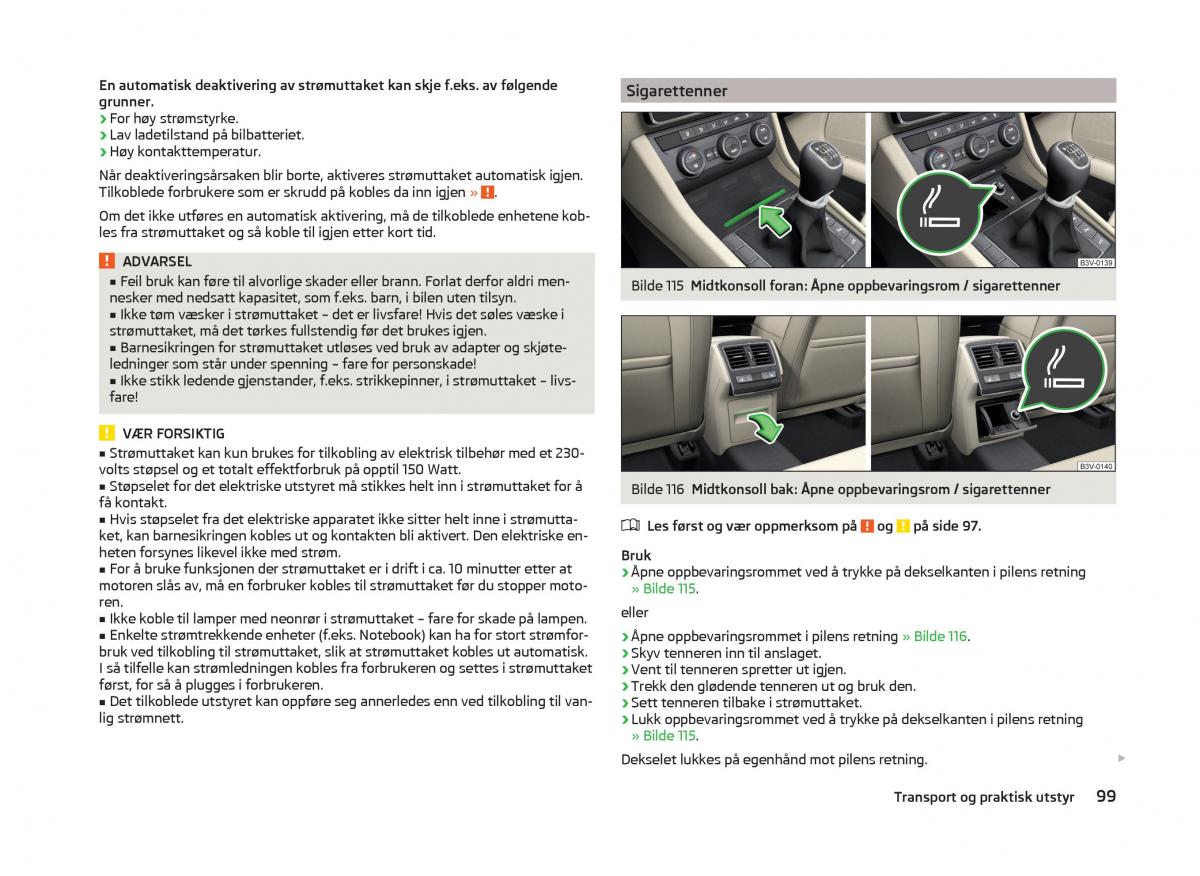 Skoda Superb III 3 bruksanvisningen / page 102