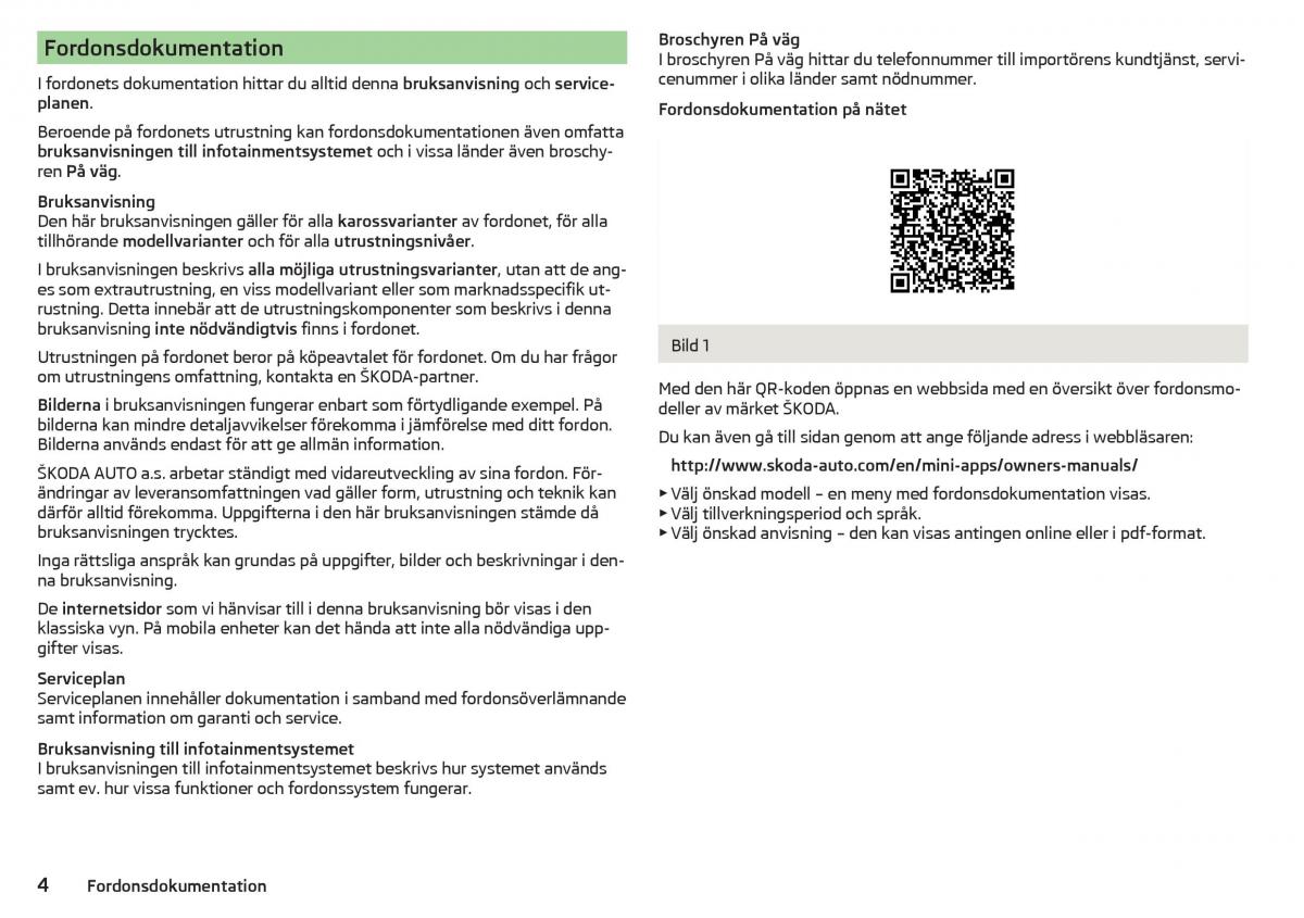 Skoda Superb III 3 instruktionsbok / page 6