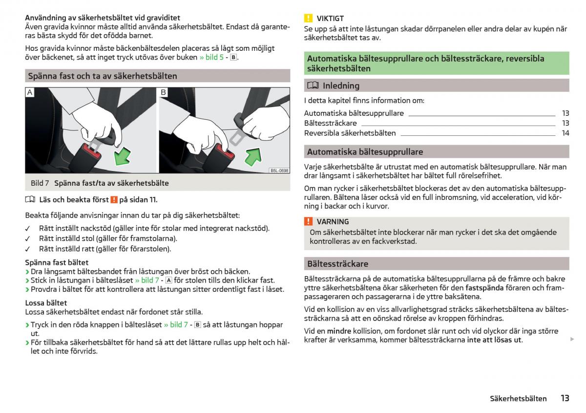 Skoda Superb III 3 instruktionsbok / page 15