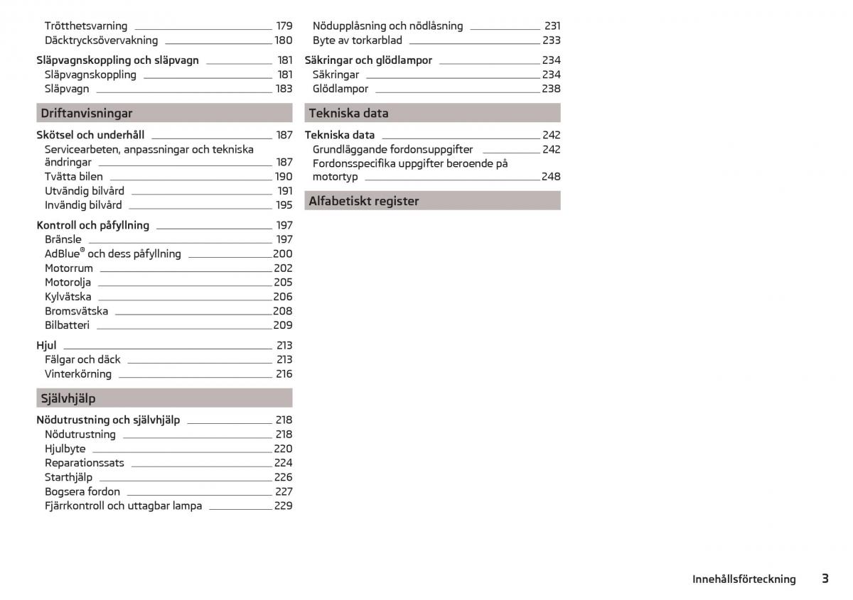 Skoda Superb III 3 instruktionsbok / page 5