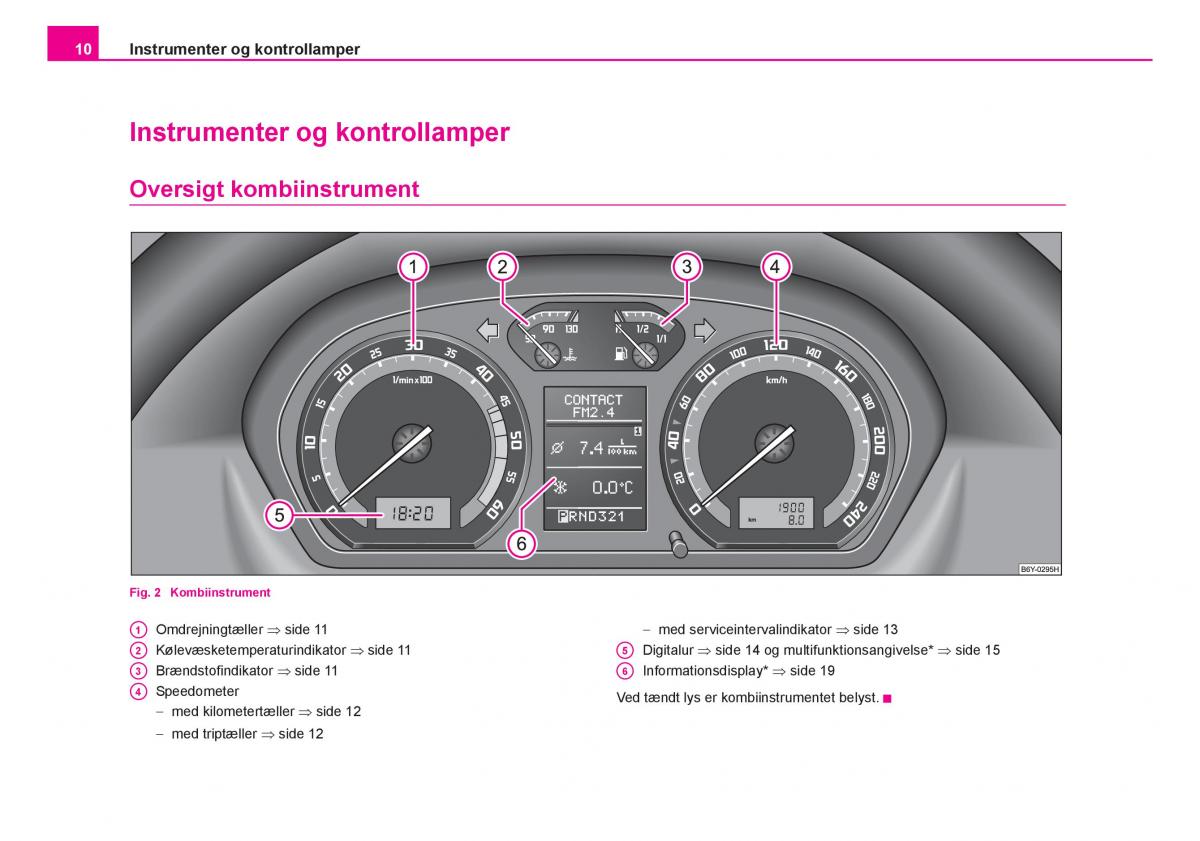 Skoda Fabia I 1 Bilens instruktionsbog / page 11