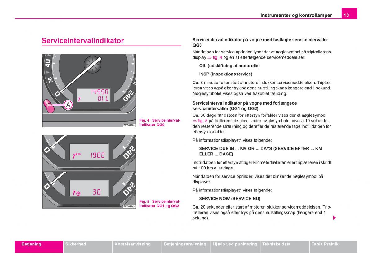 Skoda Fabia I 1 Bilens instruktionsbog / page 14