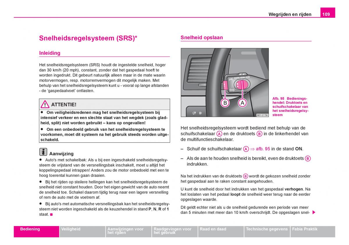 Skoda Fabia I 1 handleiding / page 110
