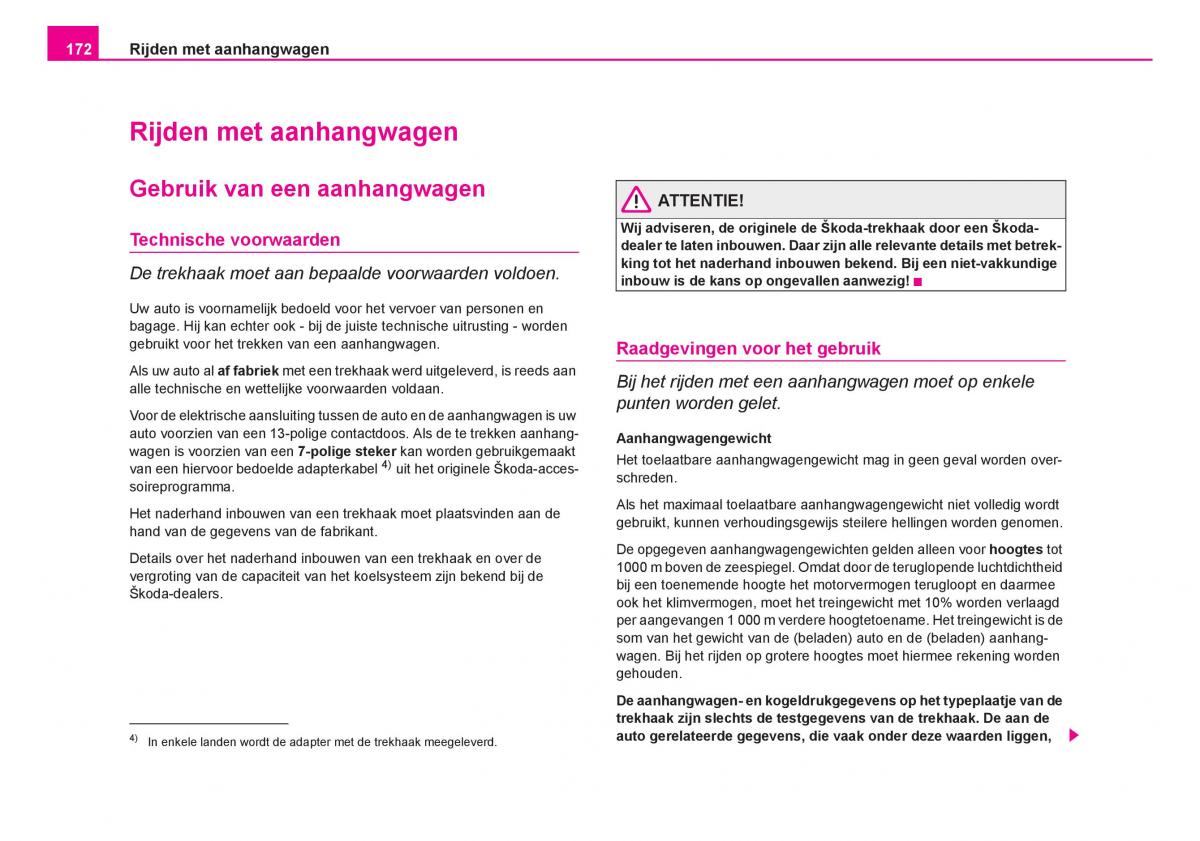 Skoda Fabia I 1 handleiding / page 173
