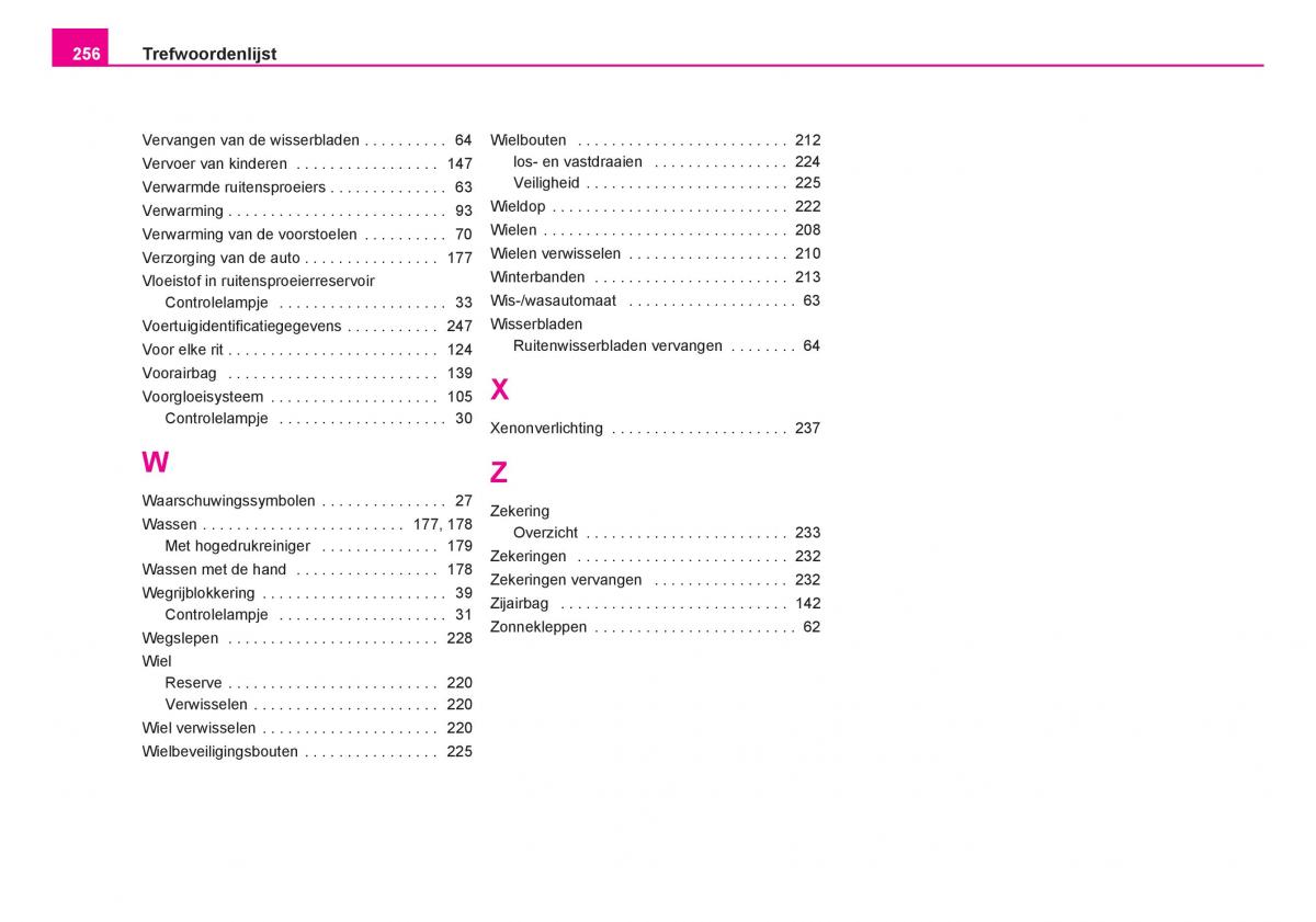 Skoda Fabia I 1 handleiding / page 257