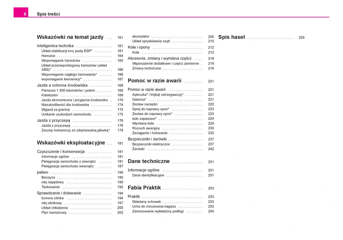 Skoda Fabia I 1 instrukcja obslugi / page 7