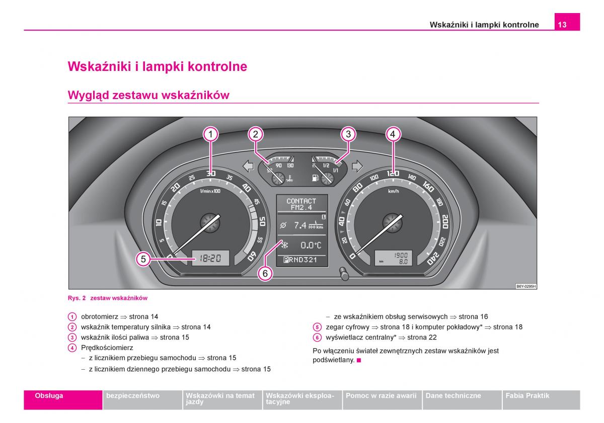 Skoda Fabia I 1 instrukcja obslugi / page 14