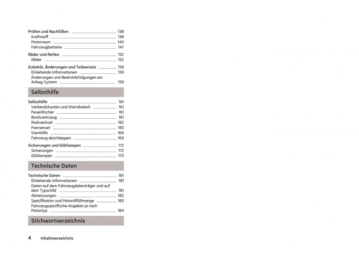 Skoda Fabia II 2 Handbuch / page 6