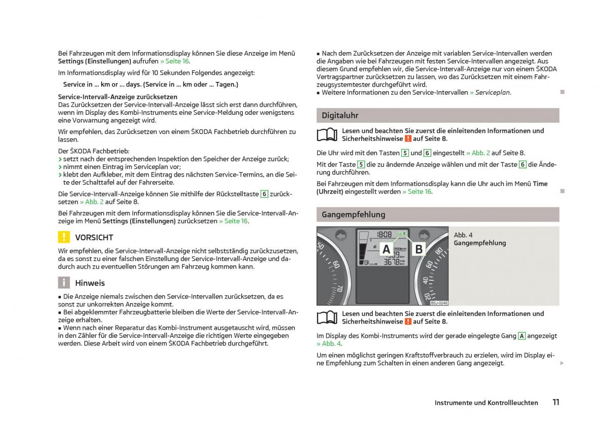 Skoda Fabia II 2 Handbuch / page 13