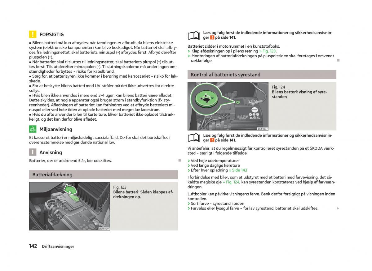 Skoda Fabia II 2 Bilens instruktionsbog / page 144