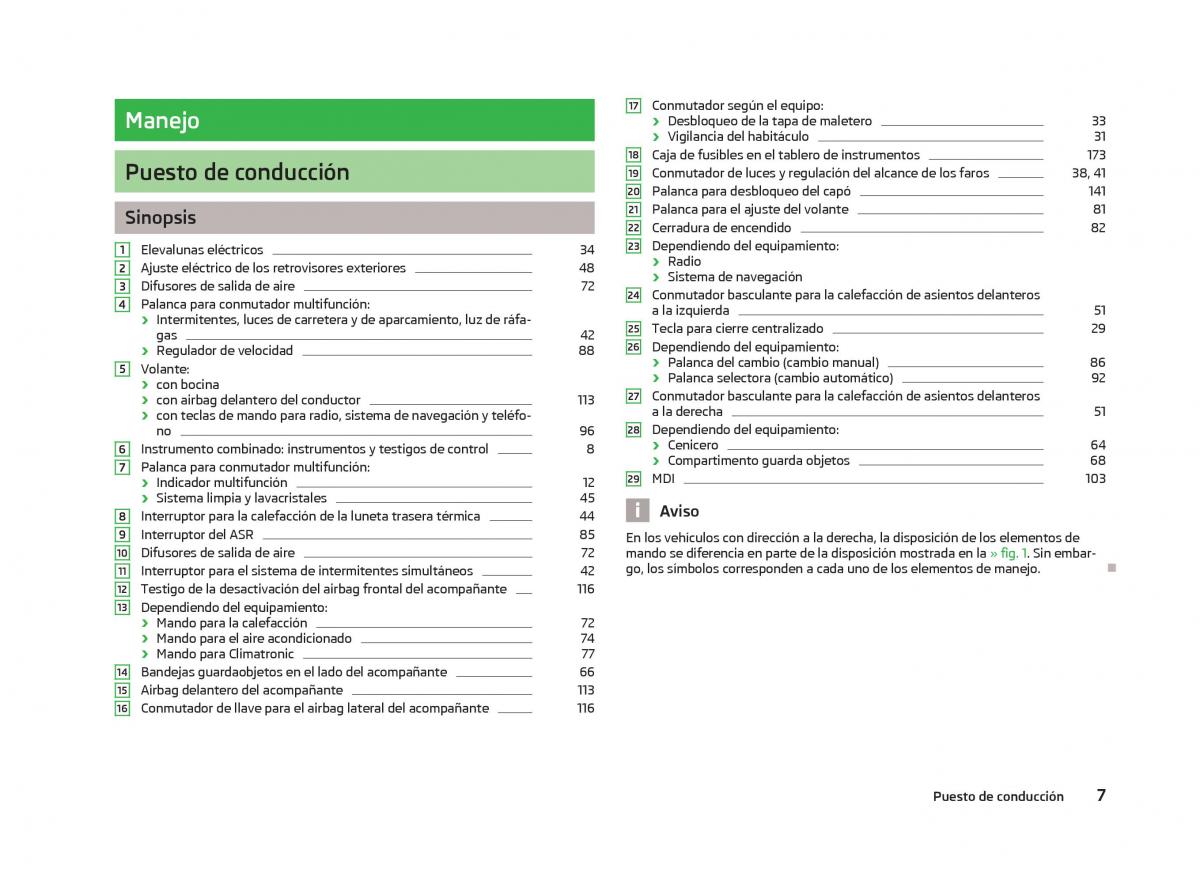 Skoda Fabia II 2 manual del propietario / page 9