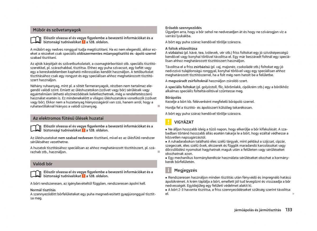 Skoda Fabia II 2 Kezelesi utmutato / page 135