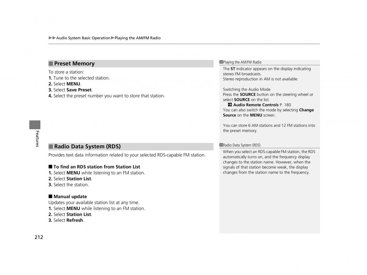 Honda HR V II 2 owners manual / page 213
