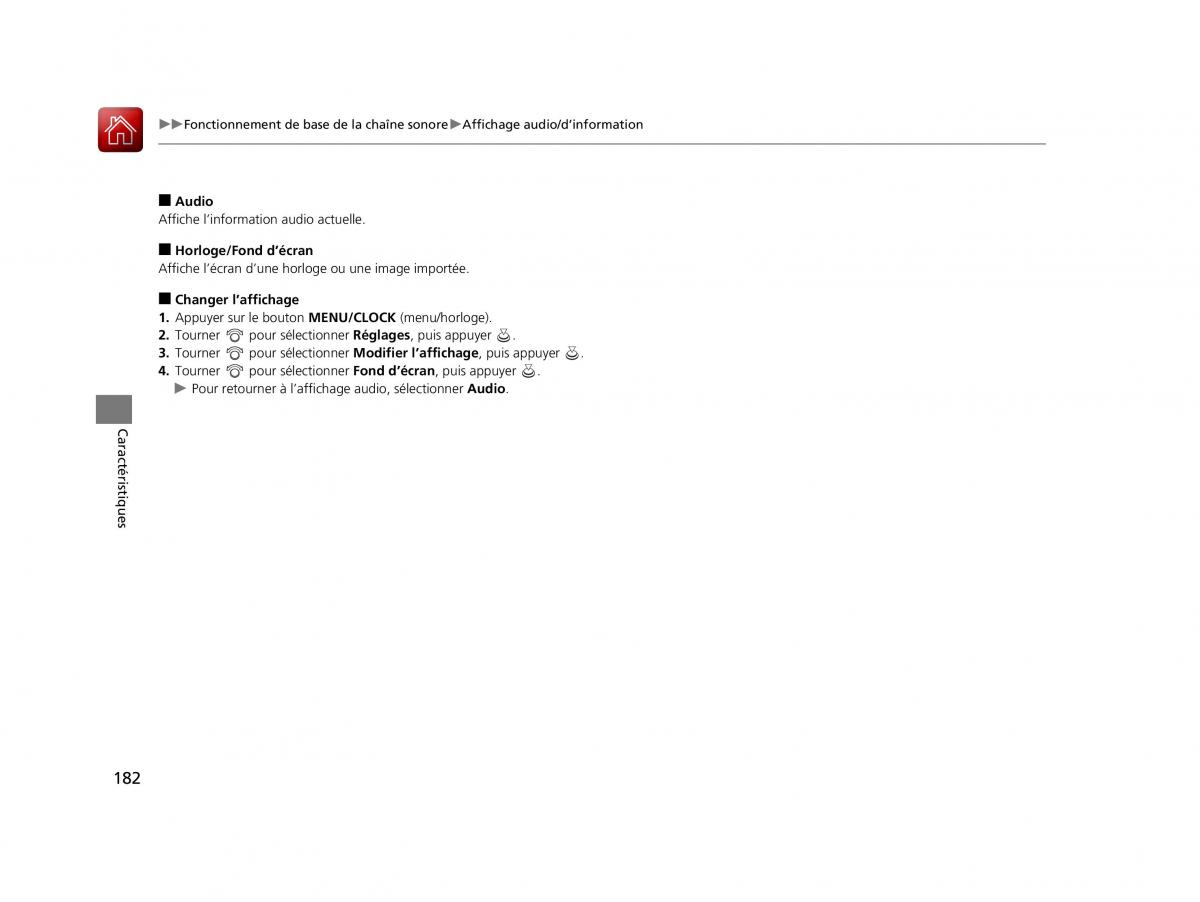 instrukcja obsługi Honda HR V Honda HR V II 2 manuel du proprietaire / page 183