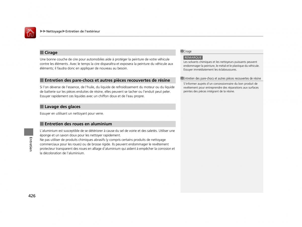 instrukcja obsługi Honda HR V Honda HR V II 2 manuel du proprietaire / page 427