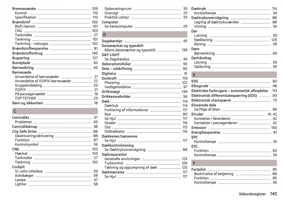 manual Skoda Citigo Skoda Citigo Bilens instruktionsbog / page 147