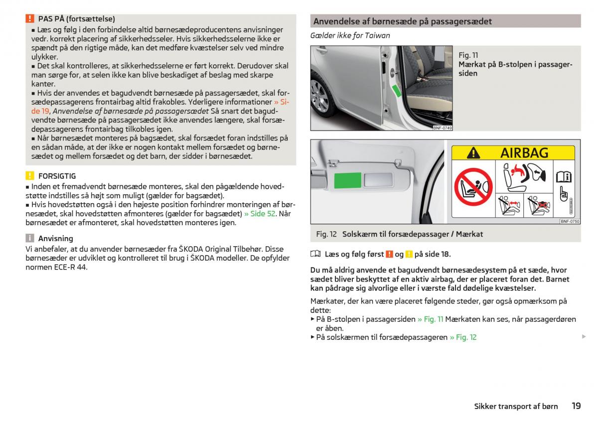 Skoda Citigo Bilens instruktionsbog / page 21