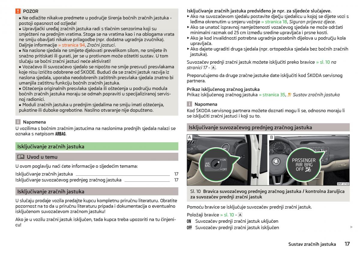 Skoda Citigo vlasnicko uputstvo / page 19