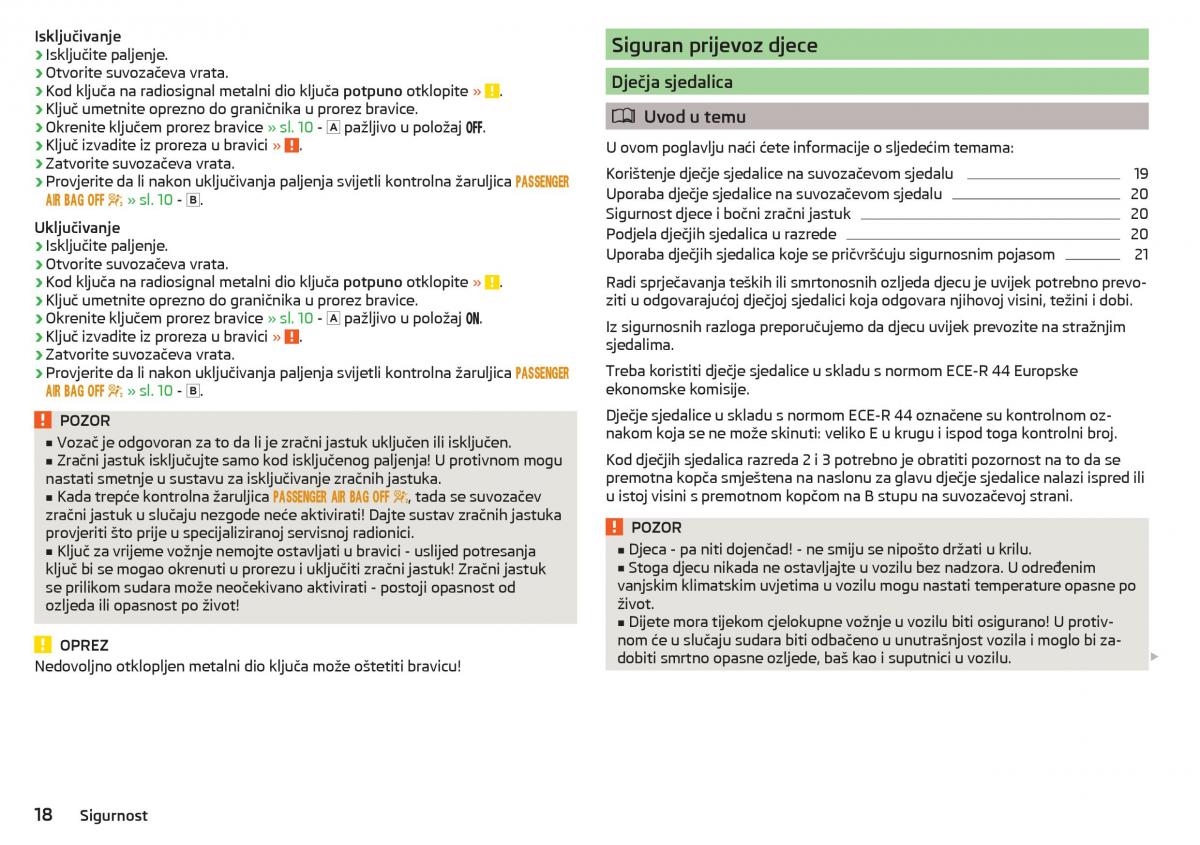 Skoda Citigo vlasnicko uputstvo / page 20