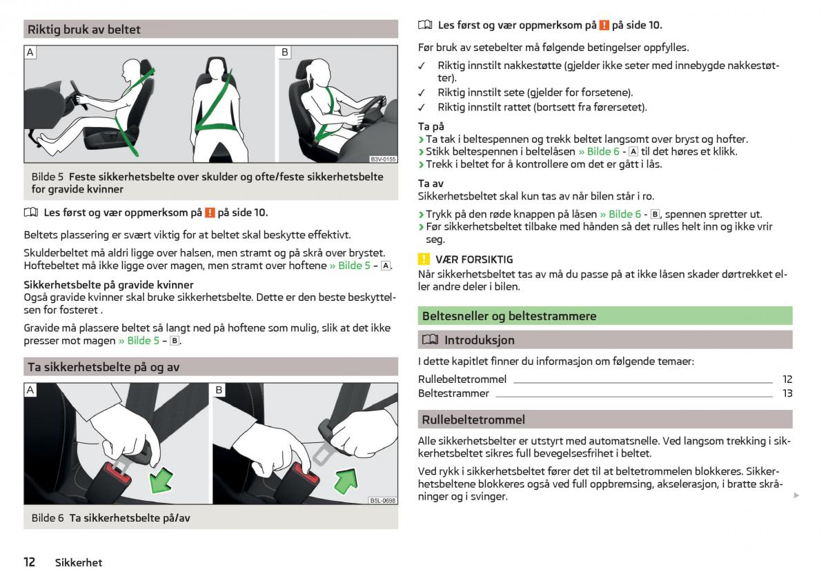 Skoda Citigo bruksanvisningen / page 14