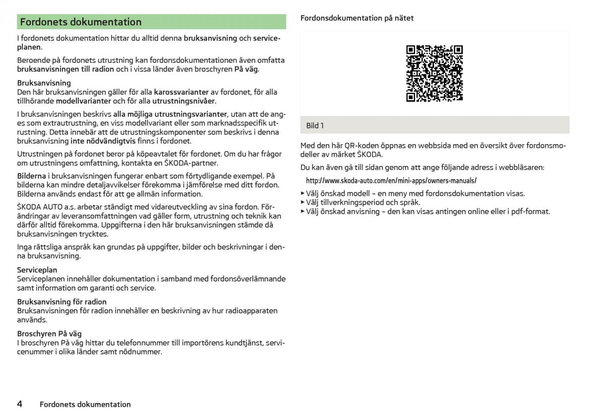 Skoda Citigo instruktionsbok / page 6