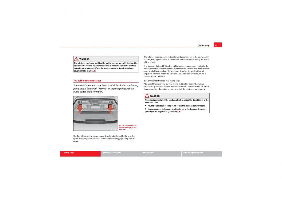 Seat Exeo owners manual / page 55