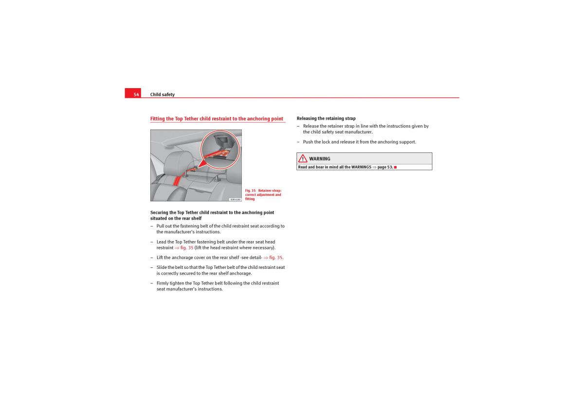 Seat Exeo owners manual / page 56
