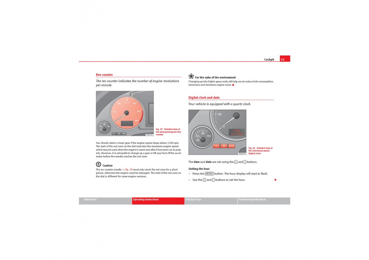 Seat Exeo owners manual / page 63