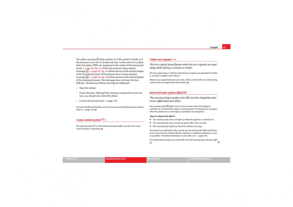 Seat Exeo owners manual / page 69