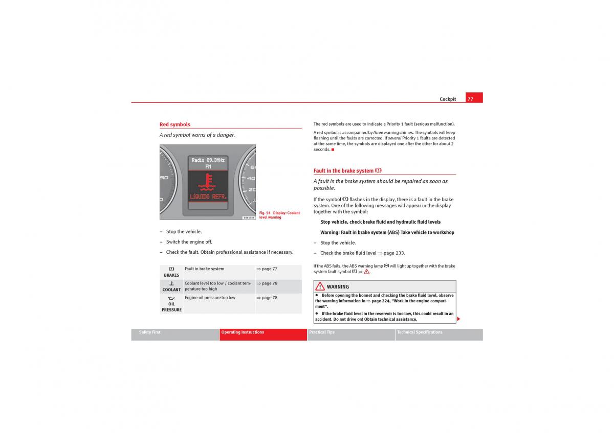Seat Exeo owners manual / page 79