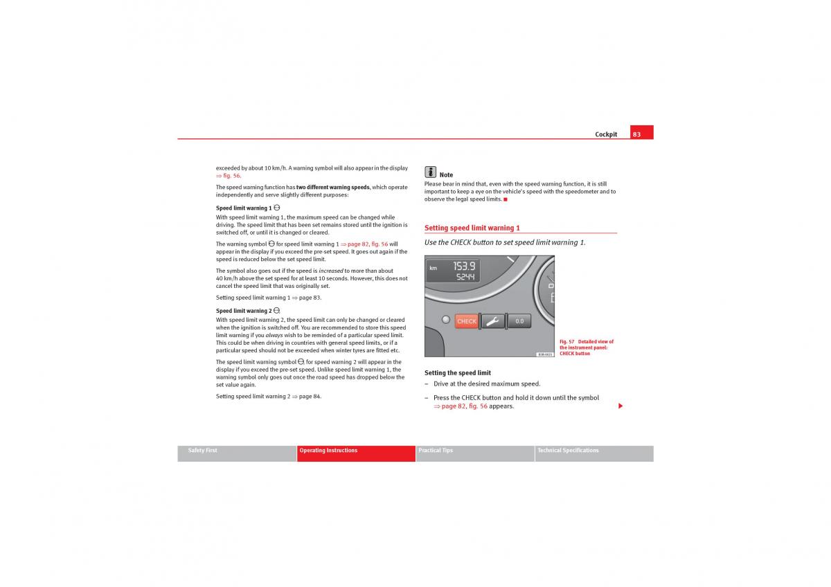 Seat Exeo owners manual / page 85