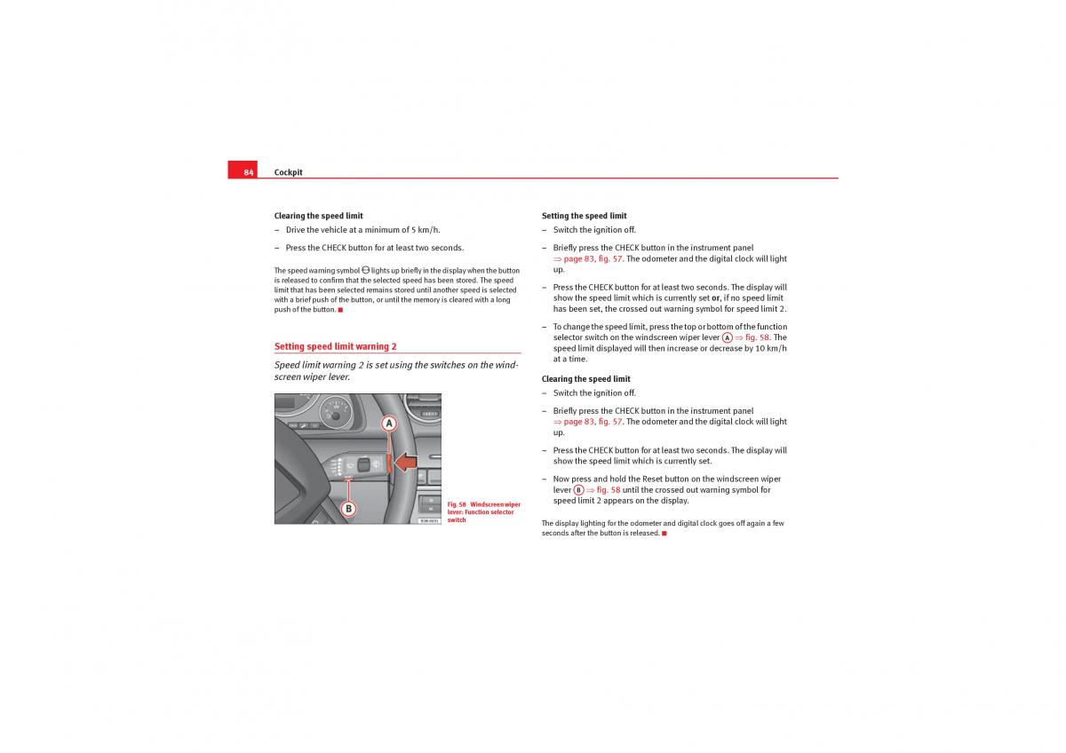 Seat Exeo owners manual / page 86