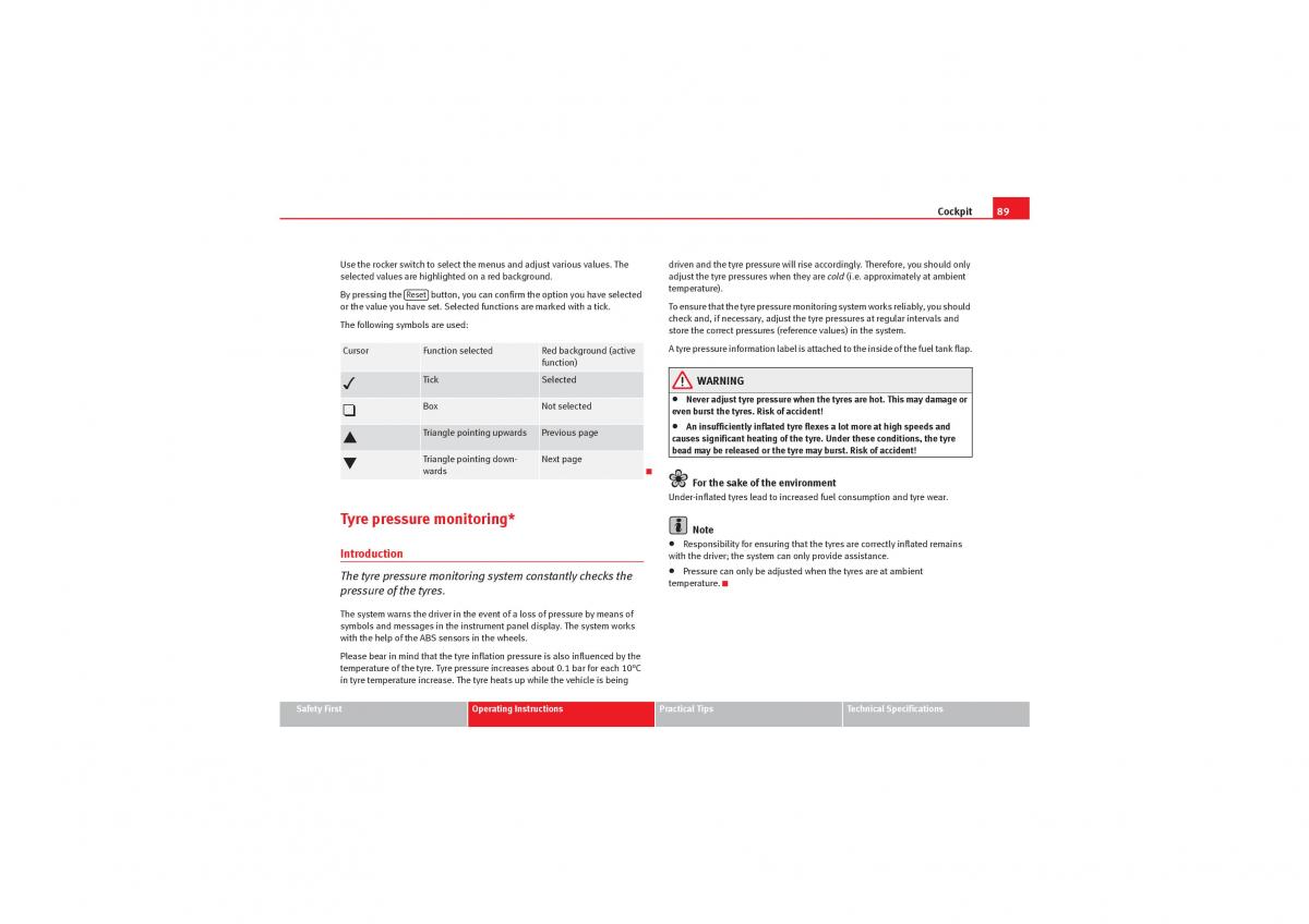 Seat Exeo owners manual / page 91