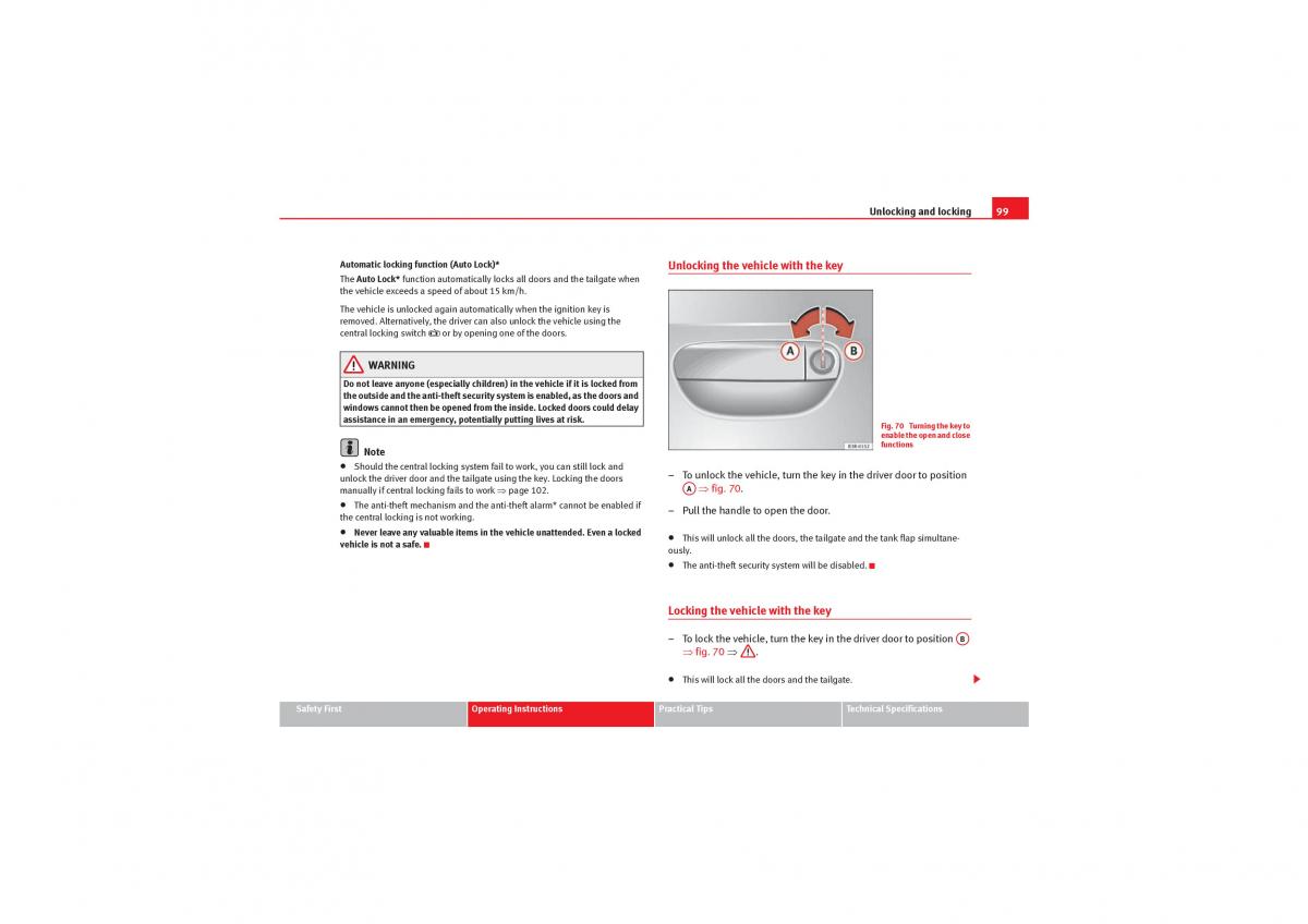 Seat Exeo owners manual / page 101