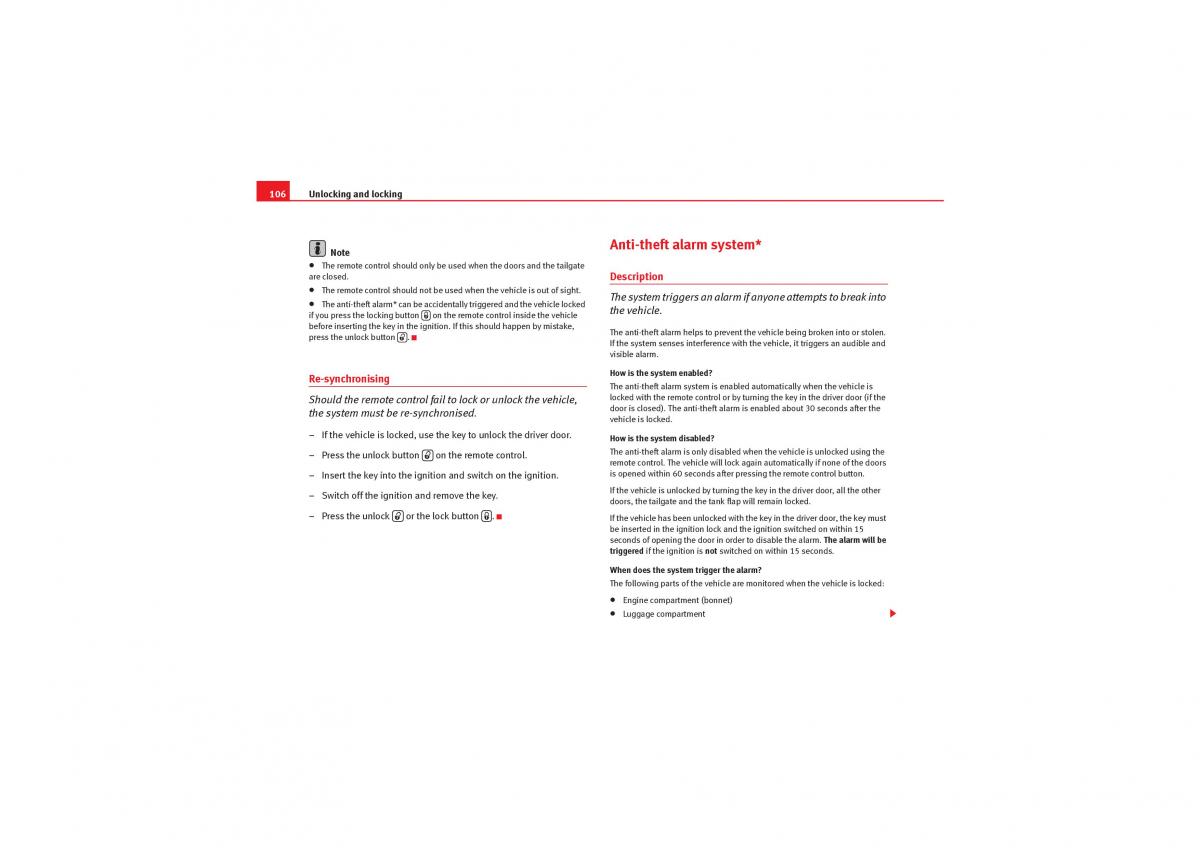 Seat Exeo owners manual / page 108