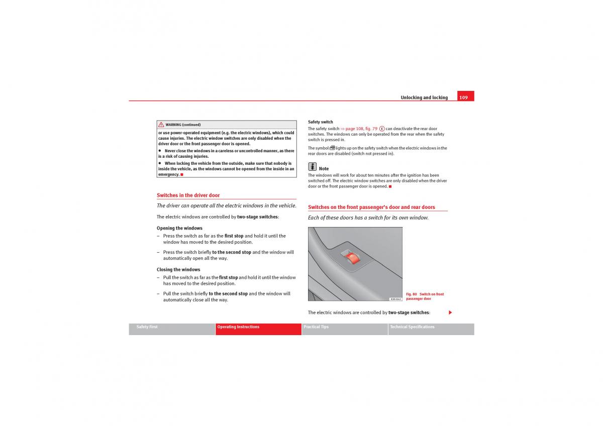 Seat Exeo owners manual / page 111