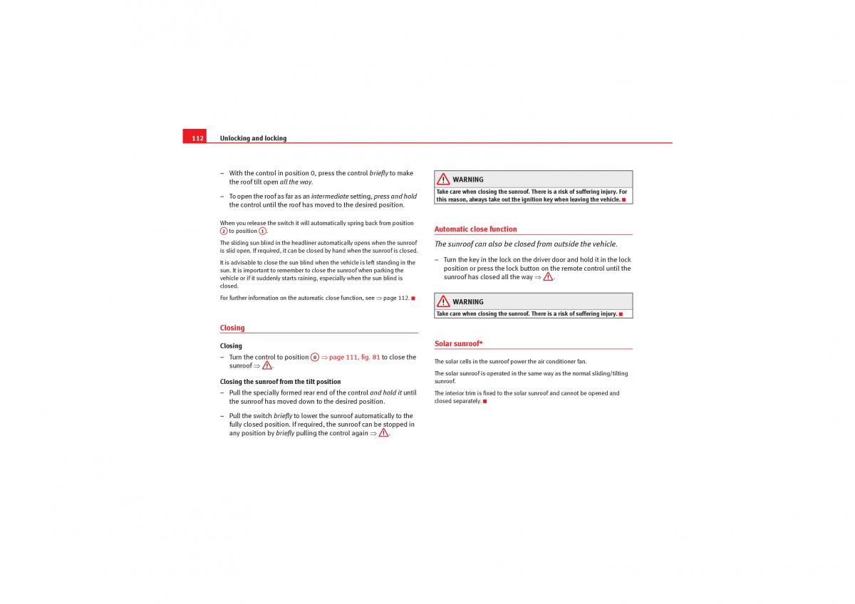 Seat Exeo owners manual / page 114