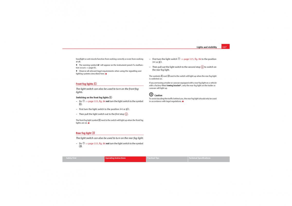 Seat Exeo owners manual / page 119