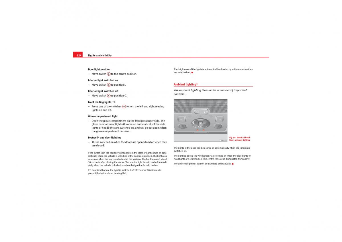 Seat Exeo owners manual / page 126