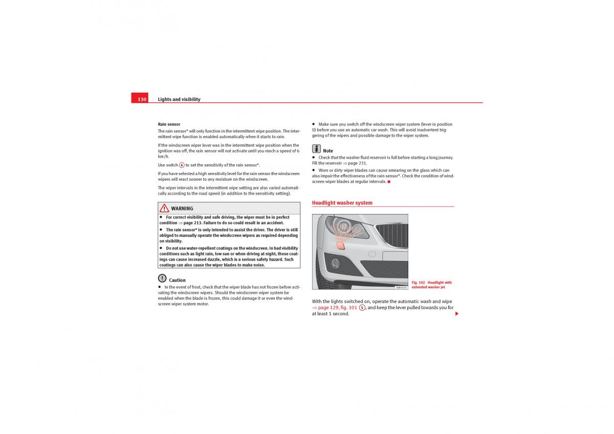 instrukcja obsługi Seat Exeo Seat Exeo owners manual / page 132