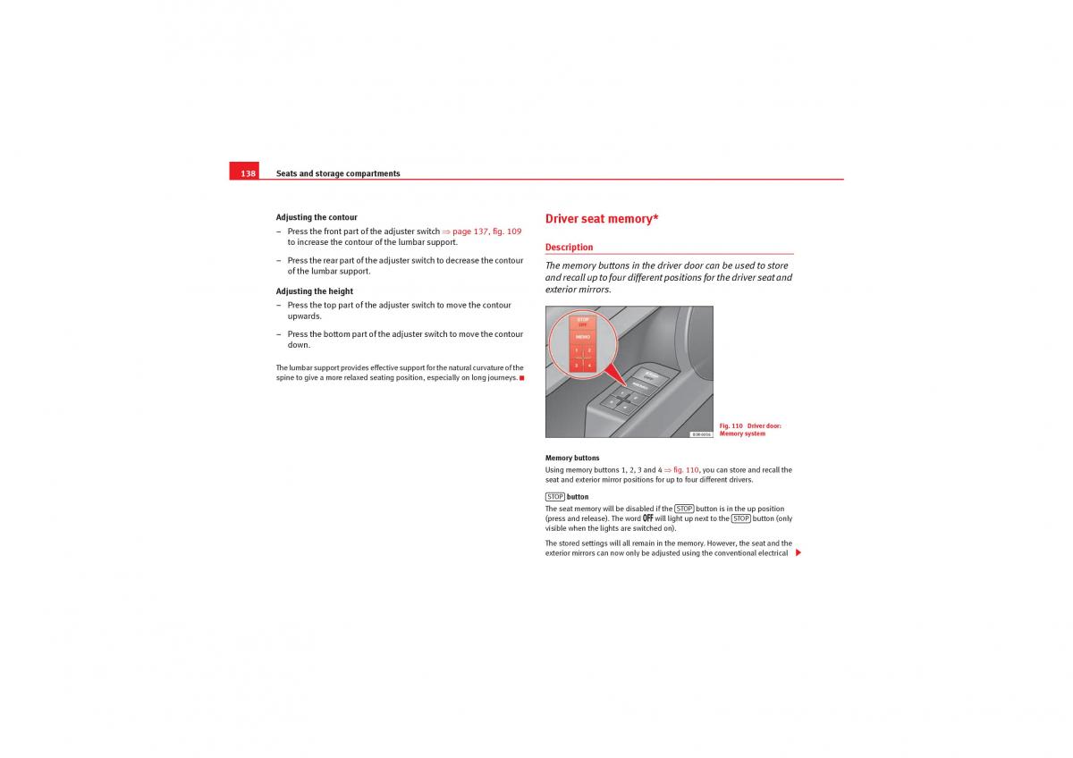 Seat Exeo owners manual / page 140