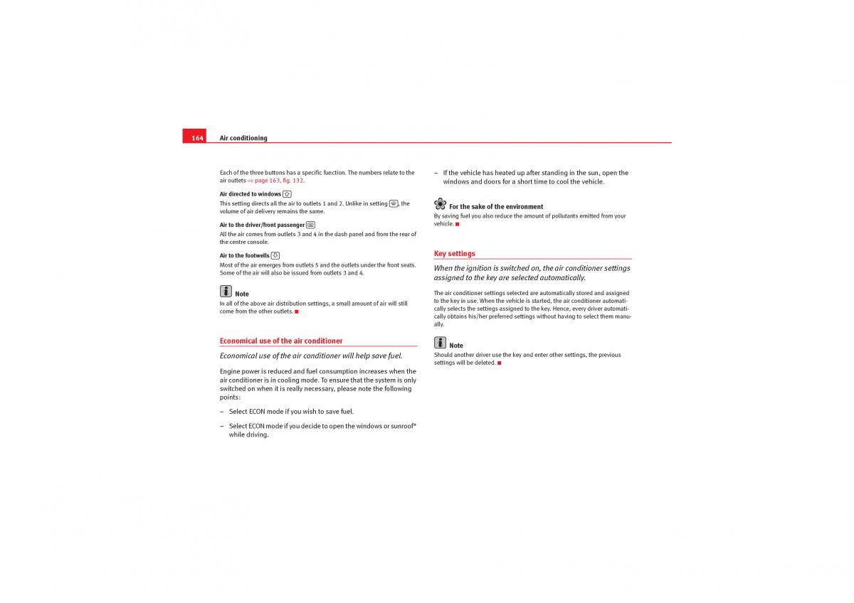 Seat Exeo owners manual / page 166