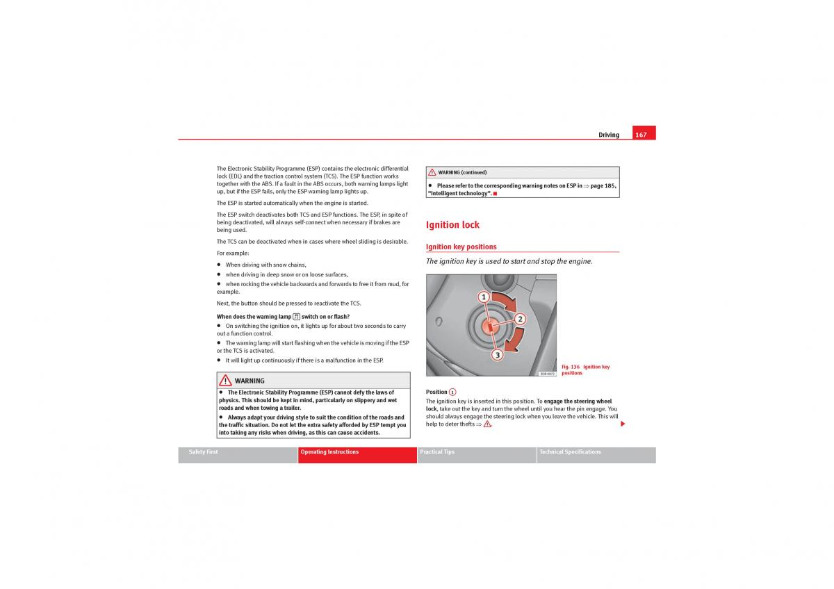 Seat Exeo owners manual / page 169
