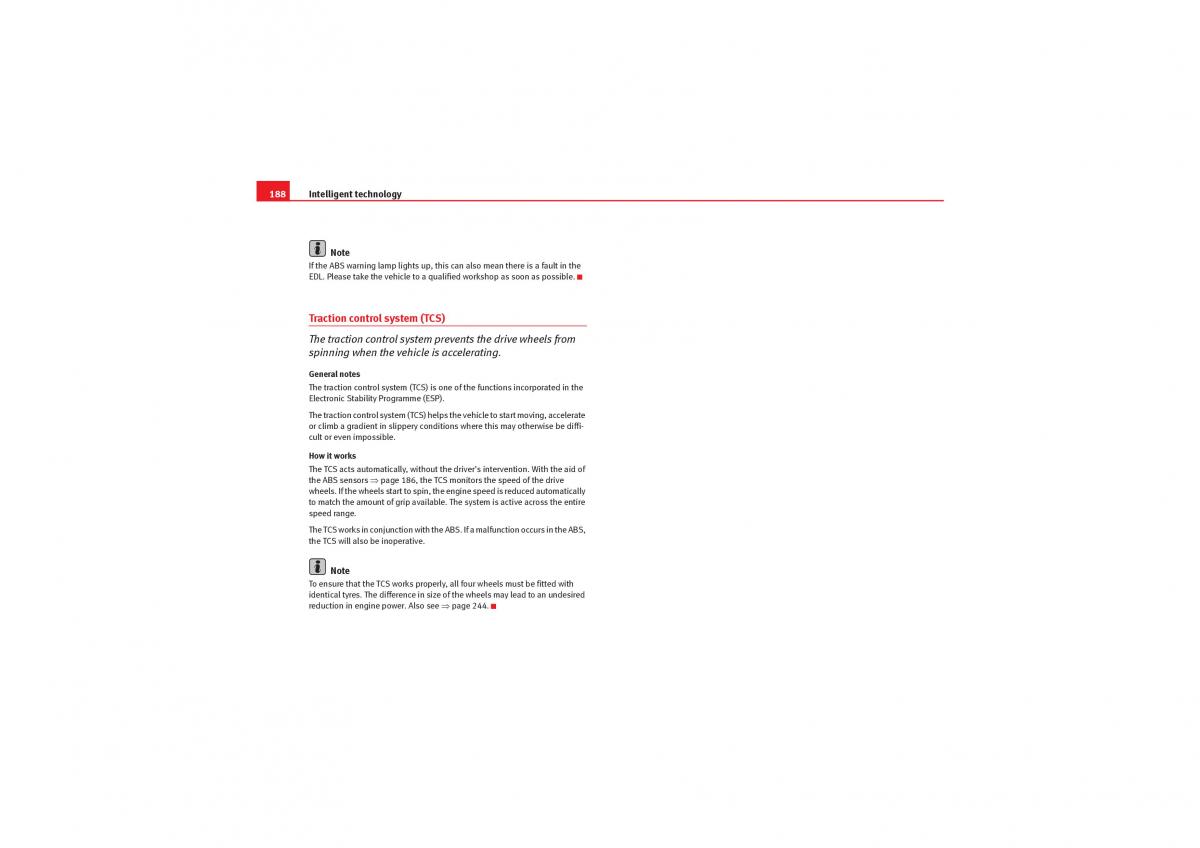 Seat Exeo owners manual / page 190