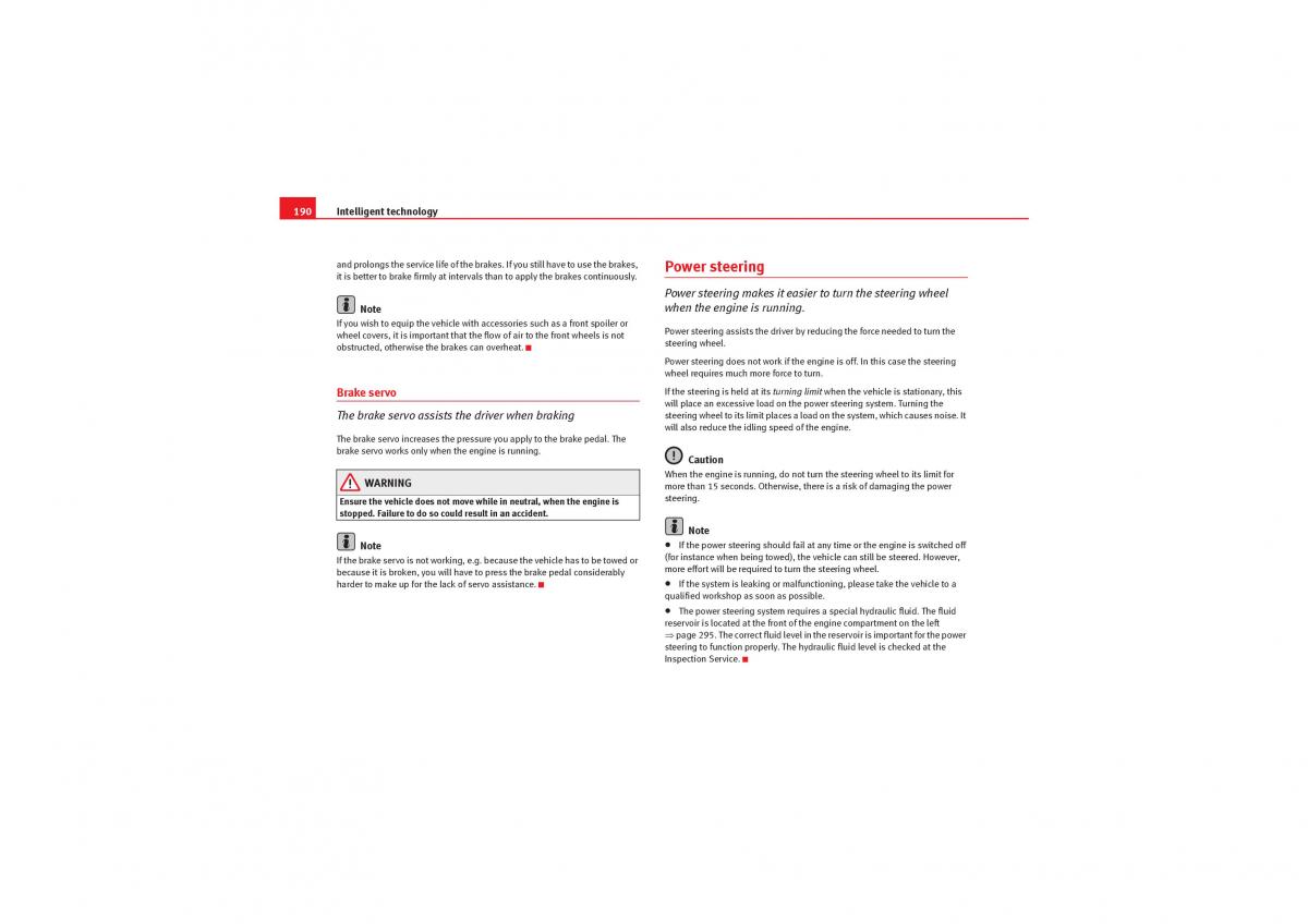 Seat Exeo owners manual / page 192