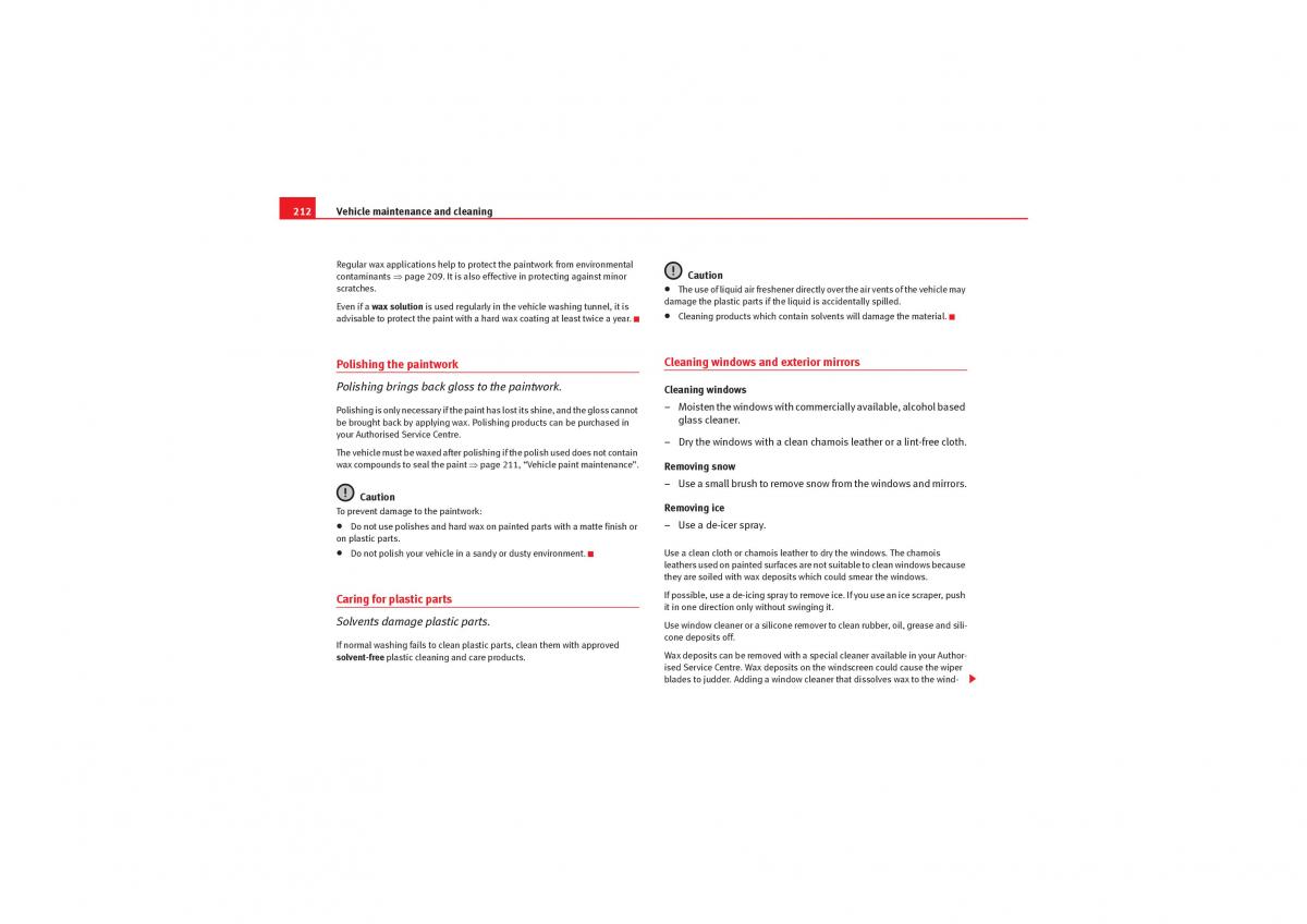 Seat Exeo owners manual / page 214