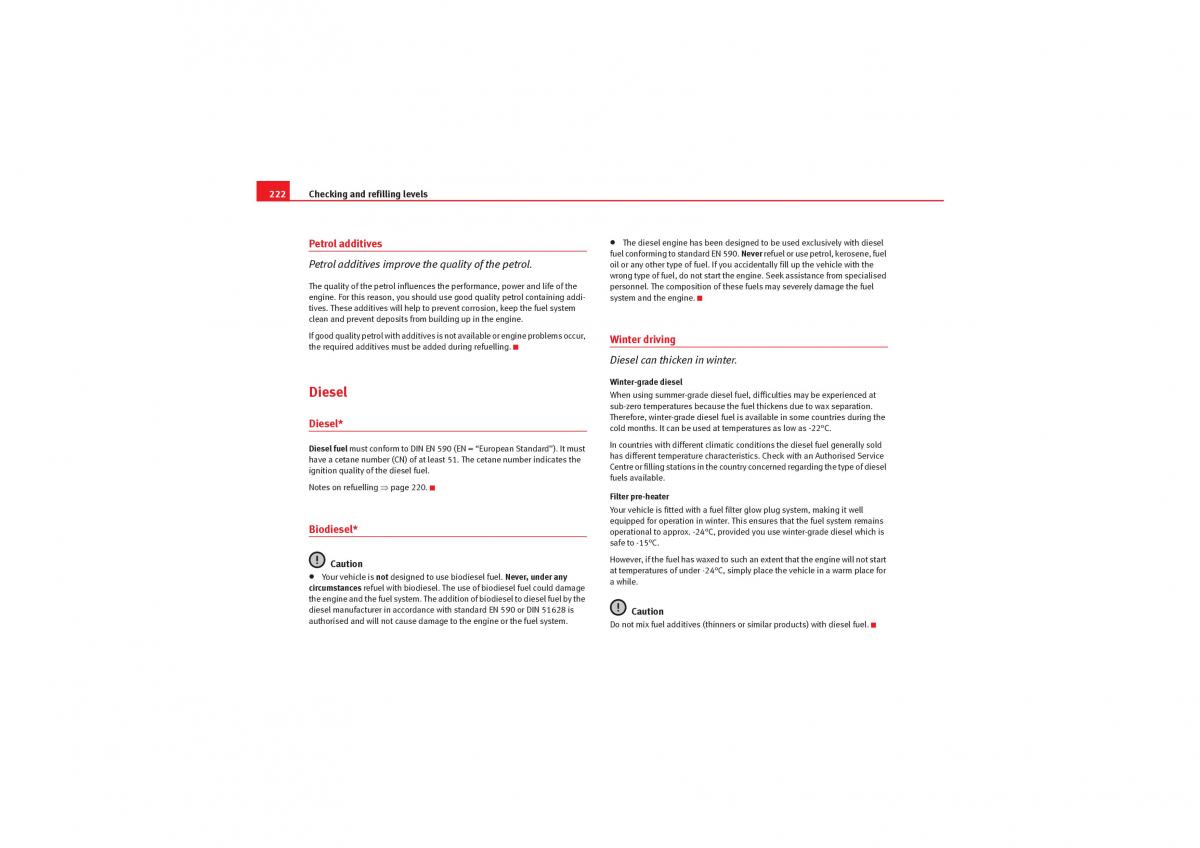 Seat Exeo owners manual / page 224