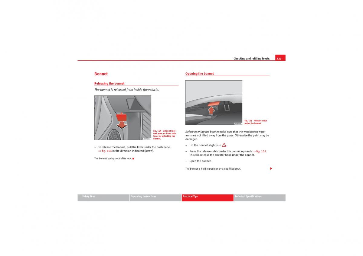 Seat Exeo owners manual / page 225